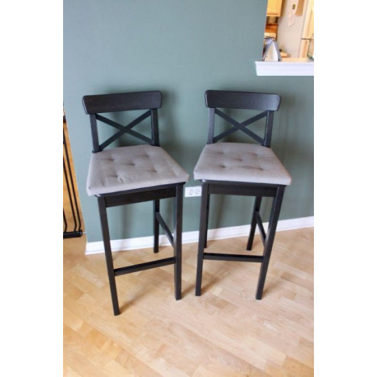 Барний стілець INGOLF IKEA 902.485.15 чорний/коричневий 74 Барний стілець INGOLF IKEA 902.485.15 чорний/коричневий 74