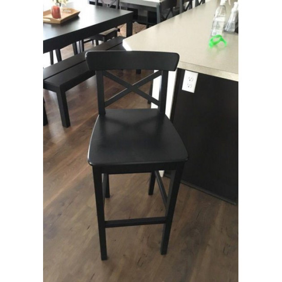 Барний стілець INGOLF IKEA 902.485.15 чорний/коричневий 74 Барний стілець INGOLF IKEA 902.485.15 чорний/коричневий 74