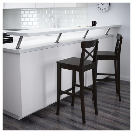 Барний стілець INGOLF IKEA 902.485.15 чорний/коричневий 74 Барний стілець INGOLF IKEA 902.485.15 чорний/коричневий 74