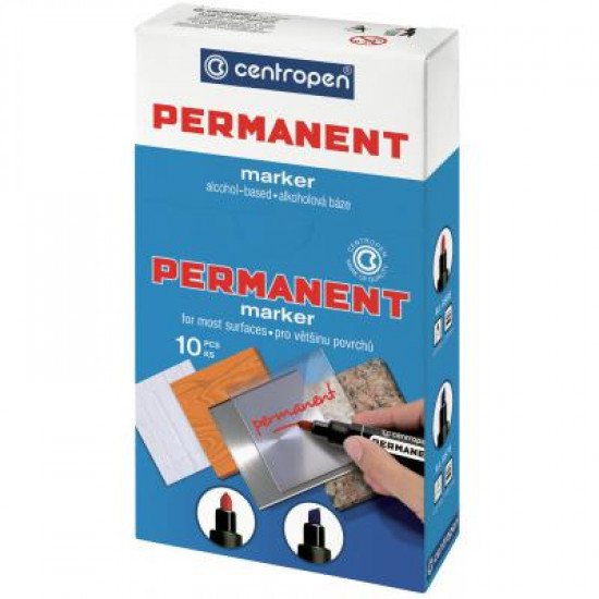 Marker Centropen Permanent 8566 2.5 mm, round tip, red (8566/02) Marker Centropen Permanent 8566 2.5 mm, round tip, red (8566/02)