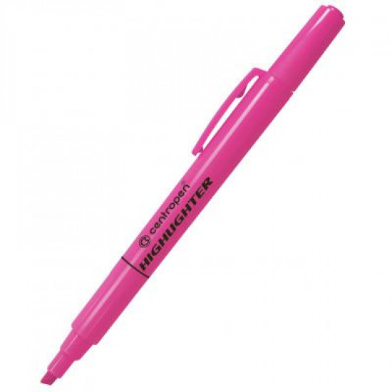 Marker Centropen Fax 8722 1-4 mm, chisel tip, pink (8722/09) Marker Centropen Fax 8722 1-4 mm, chisel tip, pink (8722/09)