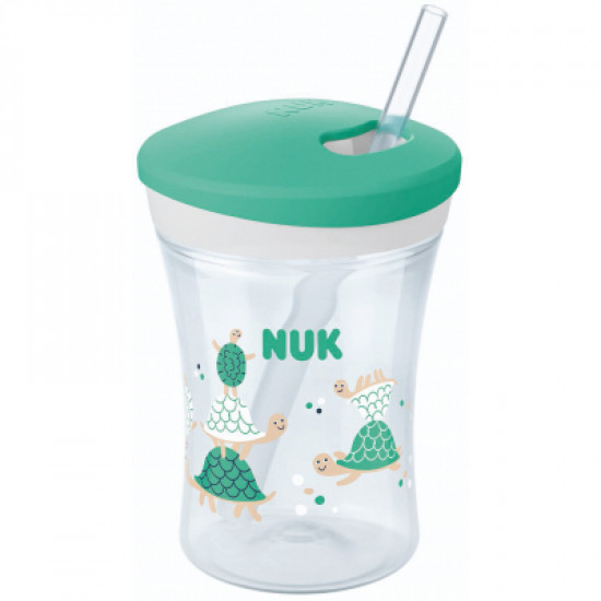 Поильник-непроливайка Nuk Evolution Action Cup 230 мл Зелений (3952384) Поильник-непроливайка Nuk Evolution Action Cup 230 мл Зелений (3952384)