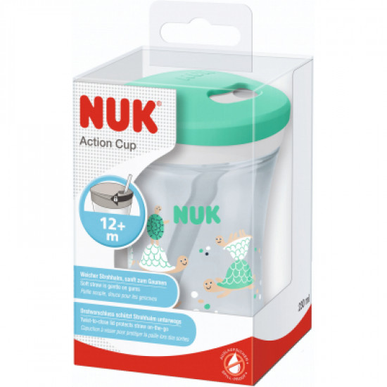 Поильник-непроливайка Nuk Evolution Action Cup 230 мл Зелений (3952384) Поильник-непроливайка Nuk Evolution Action Cup 230 мл Зелений (3952384)