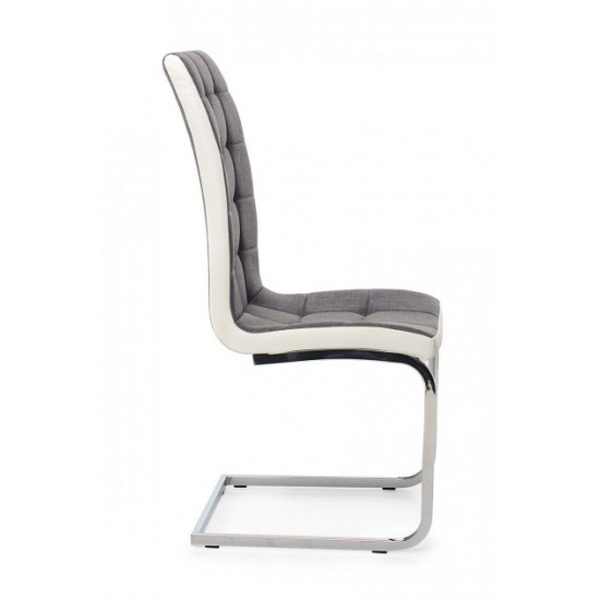 Chair Vetro Mebel S-117 gray+white artificial leather, fabric Chair Vetro Mebel S-117 gray+white artificial leather, fabric
