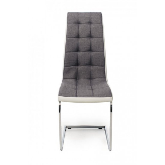 Chair Vetro Mebel S-117 gray+white artificial leather, fabric Chair Vetro Mebel S-117 gray+white artificial leather, fabric