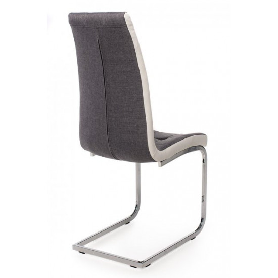 Chair Vetro Mebel S-117 gray+white artificial leather, fabric Chair Vetro Mebel S-117 gray+white artificial leather, fabric