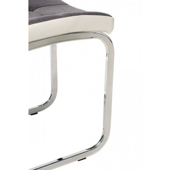 Chair Vetro Mebel S-117 gray+white artificial leather, fabric Chair Vetro Mebel S-117 gray+white artificial leather, fabric