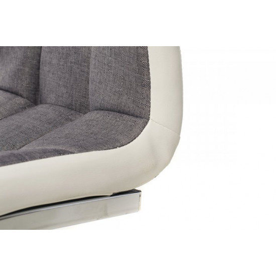 Chair Vetro Mebel S-117 gray+white artificial leather, fabric Chair Vetro Mebel S-117 gray+white artificial leather, fabric