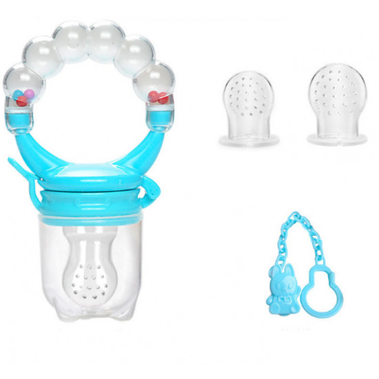 Children's nibbler with silicone tips included 10 x 5 cm Blue (vol-1354) Children's nibbler with silicone tips included 10 x 5 cm Blue (vol-1354)