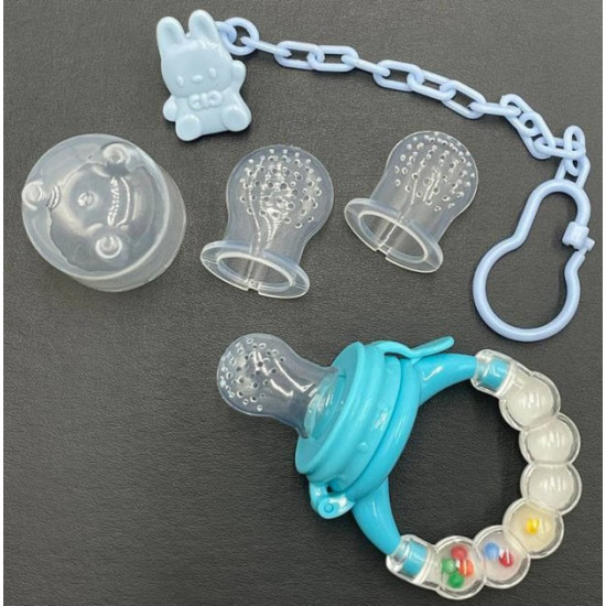 Children's nibbler with silicone tips included 10 x 5 cm Blue (vol-1354) Children's nibbler with silicone tips included 10 x 5 cm Blue (vol-1354)