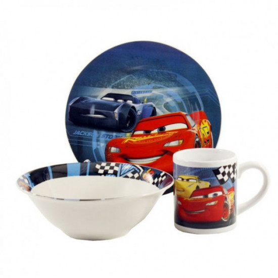 Set of children's dishes Cars Makvin 3 items Porcelain Interos TO-7 (84408) Set of children's dishes Cars Makvin 3 items Porcelain Interos TO-7 (84408)