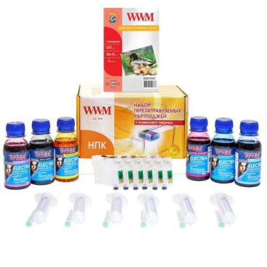 Комплект перезаправляемых картриджей WWM Epson P50/PX660/720WD/820FWD+ELECTRA (RC.T080U) Комплект перезаправляемых картриджей WWM Epson P50/PX660/720WD/820FWD+ELECTRA (RC.T080U)