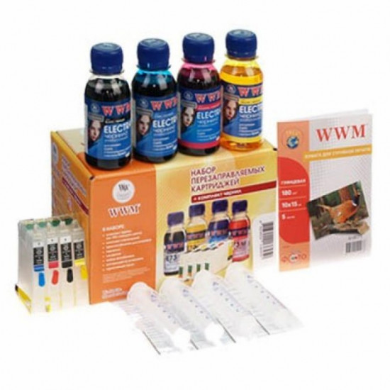 Set of refillable cartridges WWM Epson C79/CX3900/9300F/TX200/419/T40W ELECTRA (RC.T073NU) Set of refillable cartridges WWM Epson C79/CX3900/9300F/TX200/419/T40W ELECTRA (RC.T073NU)
