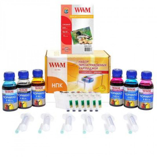 Комплект перезаправляемых картриджей WWM Epson R270/615/T50/59/TX700W/TX710W (RC.T082T) Комплект перезаправляемых картриджей WWM Epson R270/615/T50/59/TX700W/TX710W (RC.T082T)