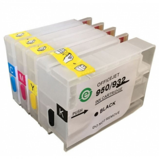Комплект перезаправляемых картриджей NewTone HP OfficeJet 6100/7610 (RC.932) Комплект перезаправляемых картриджей NewTone HP OfficeJet 6100/7610 (RC.932)