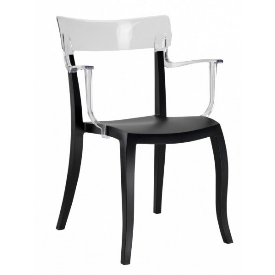 Chair Armchair PAPATYA Hera-K Black seat, transparent top (IR03683) Chair Armchair PAPATYA Hera-K Black seat, transparent top (IR03683)