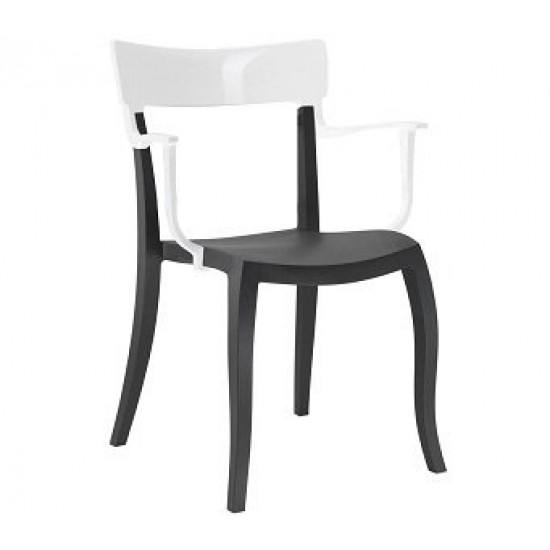 Chair Armchair PAPATYA Hera-K Black seat, white top (IR03685) Chair Armchair PAPATYA Hera-K Black seat, white top (IR03685)