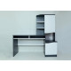Computer desk with pencil case and cabinet Intarsio Gaston White Alaska / Graphite right Computer desk with pencil case and cabinet Intarsio Gaston White Alaska / Graphite right