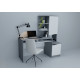 Computer desk with pencil case and cabinet Intarsio Gaston White Alaska / Graphite right Computer desk with pencil case and cabinet Intarsio Gaston White Alaska / Graphite right