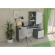 Computer desk with pencil case and cabinet Intarsio Gaston White Alaska / Graphite right Computer desk with pencil case and cabinet Intarsio Gaston White Alaska / Graphite right