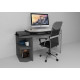 Computer desk with shelves Intarsio Woort Industrial / Anthracite left Computer desk with shelves Intarsio Woort Industrial / Anthracite left