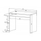 Computer desk with shelves Intarsio Woort Industrial / Anthracite left Computer desk with shelves Intarsio Woort Industrial / Anthracite left