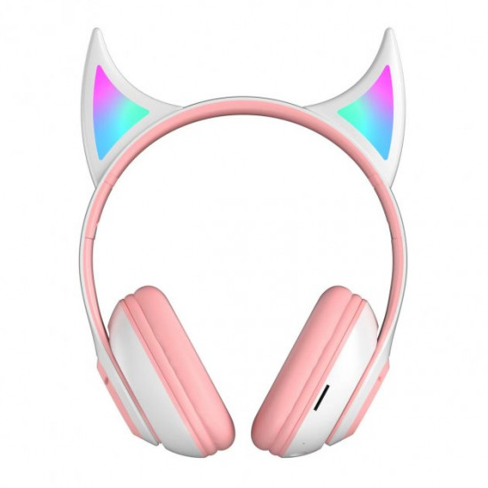 Wireless Children's Headphones with Backlit Ears with MicroSD Ear STN-25 Bluetooth Pink Wireless Children's Headphones with Backlit Ears with MicroSD Ear STN-25 Bluetooth Pink