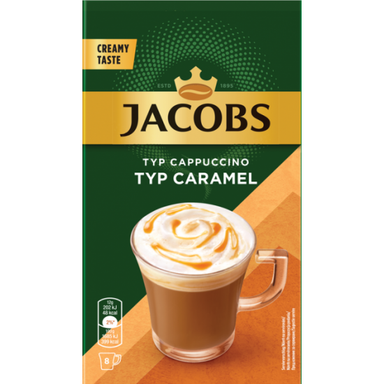 Кавовий напій Jacobs Cappuccino Caramel 8 шт x 12 г (8711000454244) Кавовий напій Jacobs Cappuccino Caramel 8 шт x 12 г (8711000454244)