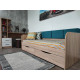 Bed Family furniture workshop Fanta 80*190 sonoma with turquoise Bed Family furniture workshop Fanta 80*190 sonoma with turquoise