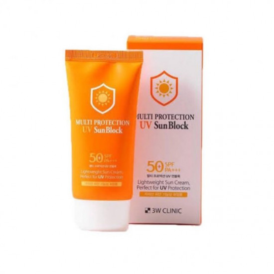 Sunscreen SPF50+ PA+++ 3w Clinic Multi Protection UV Sun Block (SPF50+ PA+++) 70ml Sunscreen SPF50+ PA+++ 3w Clinic Multi Protection UV Sun Block (SPF50+ PA+++) 70ml