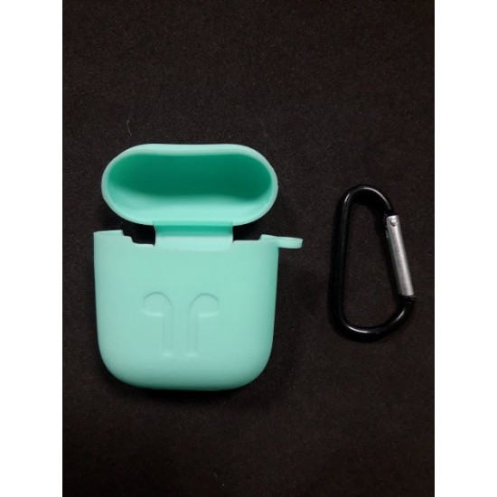 Чохол для навушників case Apple Airpods бірюзовий Чохол для навушників case Apple Airpods бірюзовий