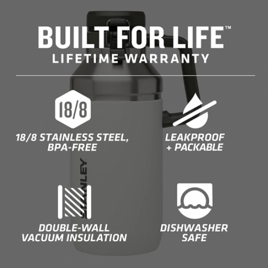 Thermos Stanley Easy-Pour Go Vacuum Growler White 1.9 l (10-06688-002) Thermos Stanley Easy-Pour Go Vacuum Growler White 1.9 l (10-06688-002)