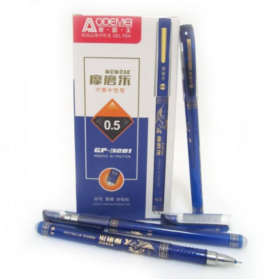 Erasable gel pen with needle tip 0.5mm, blue temp faded, 12 pcs. in pack // Erasable gel pen with needle tip 0.5mm, blue temp faded, 12 pcs. in pack //