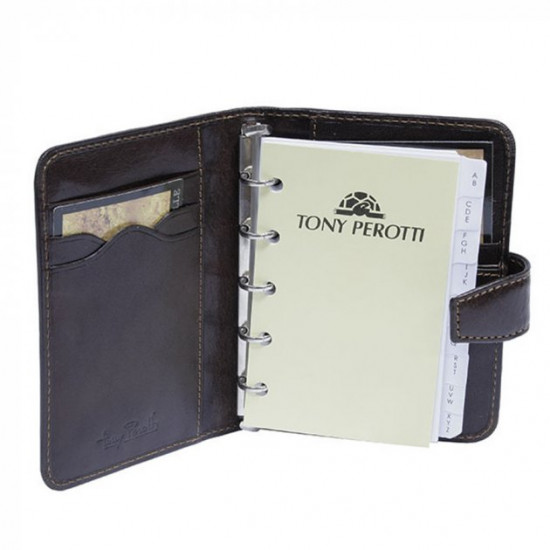 Notebook Tony Perotti Italico 1649 moro in leather cover dark brown Notebook Tony Perotti Italico 1649 moro in leather cover dark brown