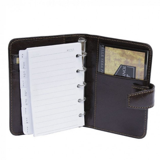 Notebook Tony Perotti Italico 1649 moro in leather cover dark brown Notebook Tony Perotti Italico 1649 moro in leather cover dark brown
