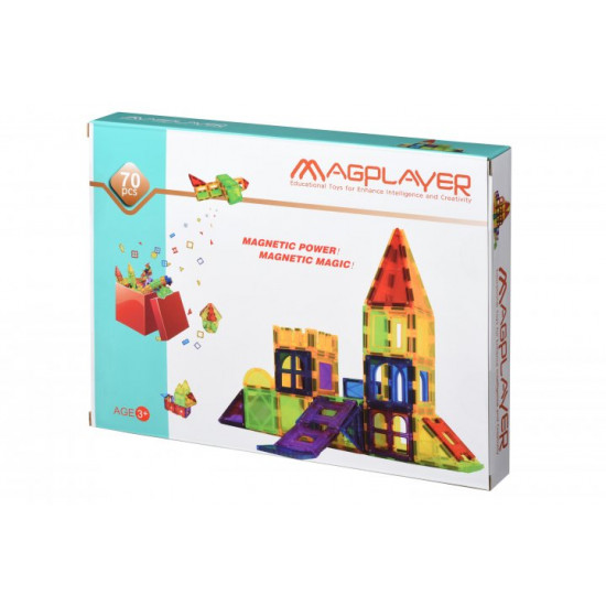 Конструктор Magplayer магнітні плитки 70 ел. MPL-70 (MPL-70) Конструктор Magplayer магнітні плитки 70 ел. MPL-70 (MPL-70)