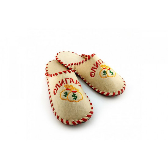 Felt slippers for home and bath Luxyart with Felt slippers for home and bath Luxyart with