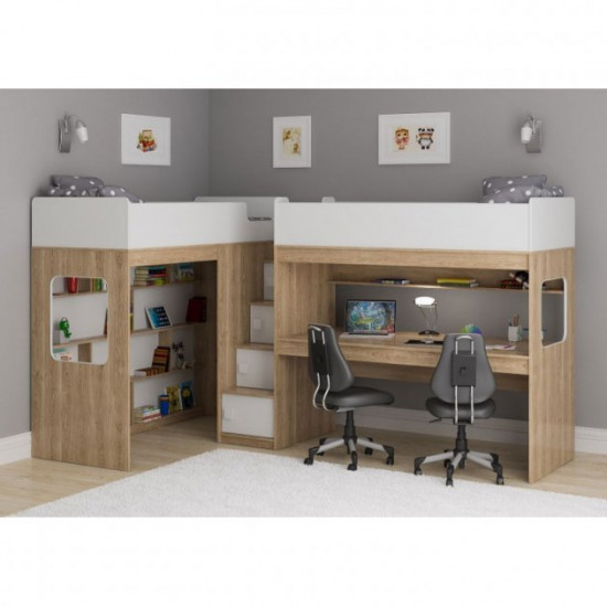 ?Bunk bed 801 KidsBunkBed color white+sonoma oak 1790 ? 3031? 1677 mm ?Bunk bed 801 KidsBunkBed color white+sonoma oak 1790 ? 3031? 1677 mm