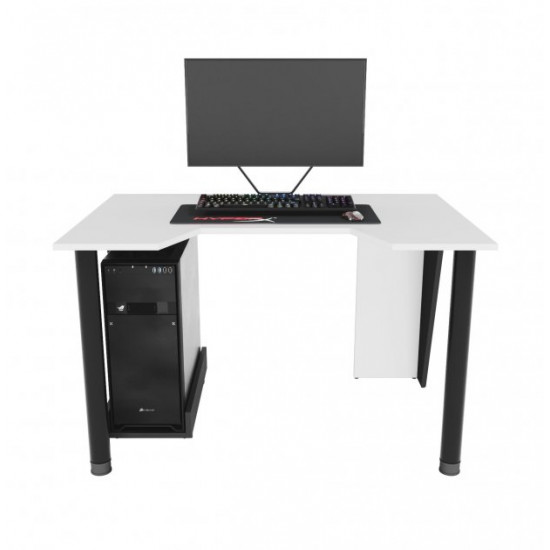 Геймерский игровой стол ZEUS™ GAMER-1 белый/черные боковые Геймерский игровой стол ZEUS™ GAMER-1 белый/черные боковые