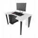 Геймерский игровой стол ZEUS™ GAMER-1 белый/черные боковые Геймерский игровой стол ZEUS™ GAMER-1 белый/черные боковые