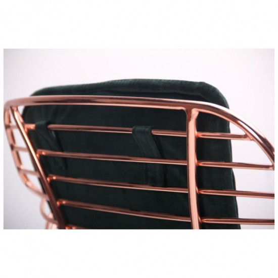 Кресло обеденное AMF Ibis, rose gold, emerald каркас золото, обивка изумрудная Кресло обеденное AMF Ibis, rose gold, emerald каркас золото, обивка изумрудная