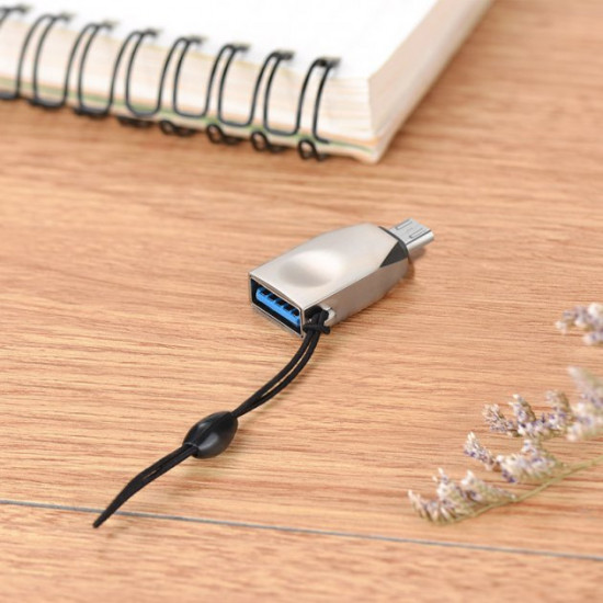 Adapter adapter Hoco UA10 USB to Micro USB OTG USB3.0 Silver (UA10) Adapter adapter Hoco UA10 USB to Micro USB OTG USB3.0 Silver (UA10)