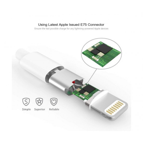 Кабель для iPhone Apple Lightning to USB кабель зарядки для iPad, Айфон 2m Кабель для iPhone Apple Lightning to USB кабель зарядки для iPad, Айфон 2m