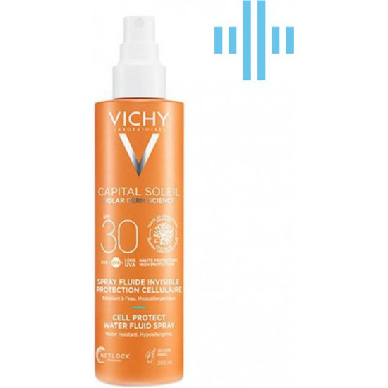 Солнцезащитный водостойкий спрей-флюид Vichy Capital Soleil для тела SPF30 200 мл (3337875810890) Солнцезащитный водостойкий спрей-флюид Vichy Capital Soleil для тела SPF30 200 мл (3337875810890)