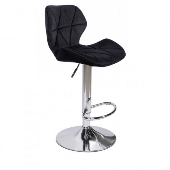 Bar stool HATTA Astra new Velvet Chrome Black Bar stool HATTA Astra new Velvet Chrome Black