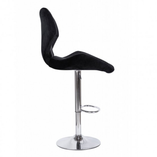 Bar stool HATTA Astra new Velvet Chrome Black Bar stool HATTA Astra new Velvet Chrome Black