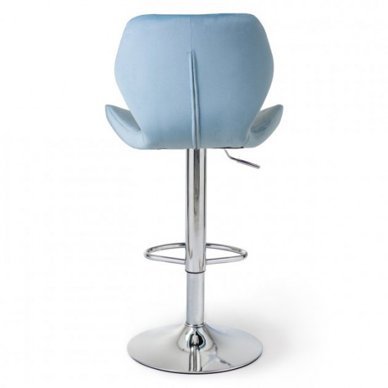 Bar stool HATTA Astra new Velvet Chrome Blue Bar stool HATTA Astra new Velvet Chrome Blue
