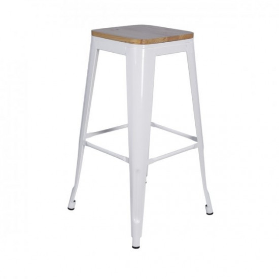 Барный стул HATTA Practic Wood Белый Барный стул HATTA Practic Wood Белый