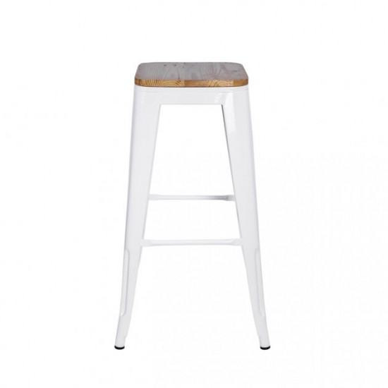 Барный стул HATTA Practic Wood Белый Барный стул HATTA Practic Wood Белый