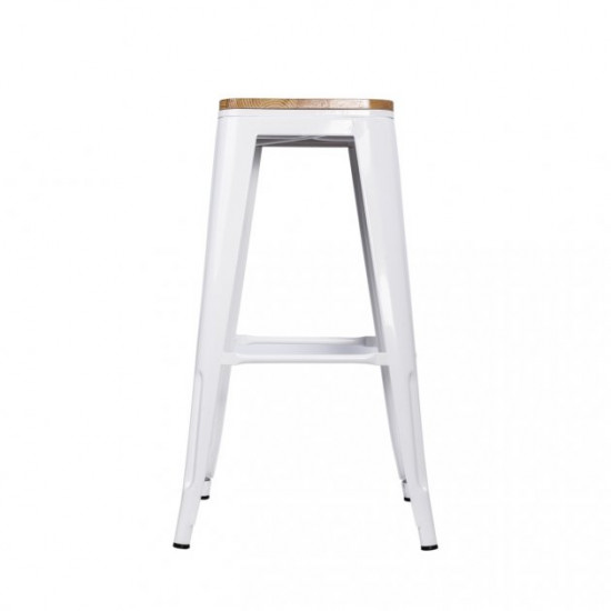 Барный стул HATTA Practic Wood Белый Барный стул HATTA Practic Wood Белый